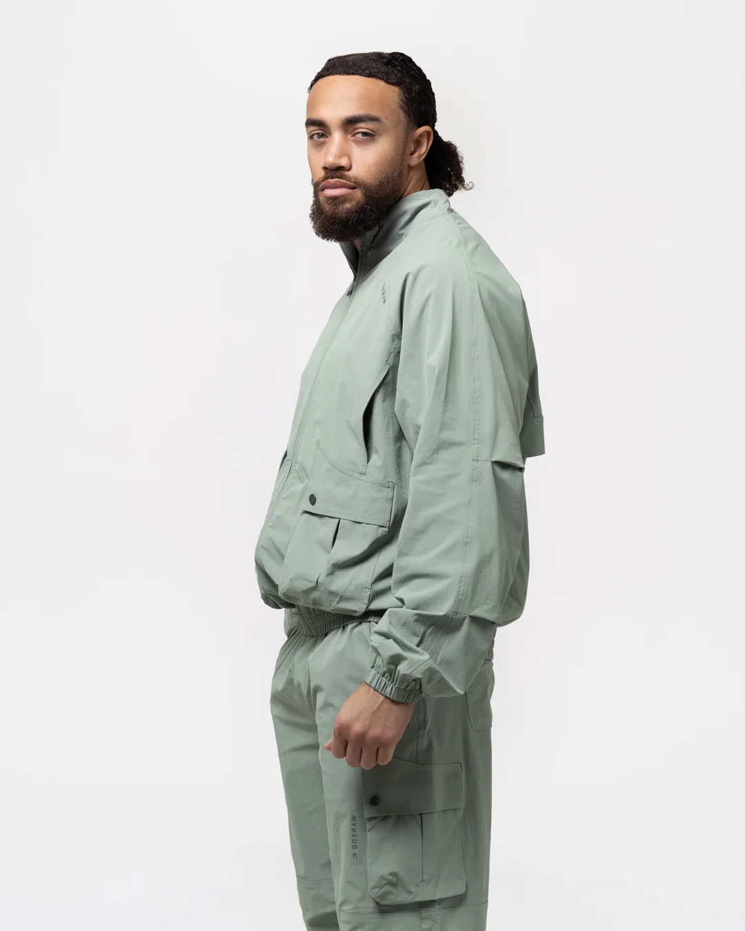 Benton Cargo Jacket - Stone Green - Image 3