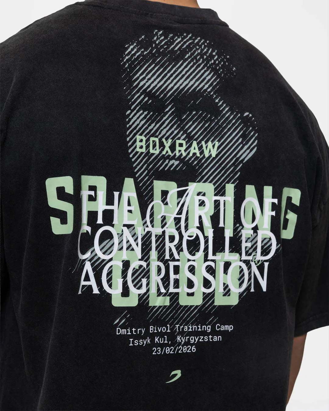 Bivol x Sparring Club Oversized T-Shirt - Washed Black - Image 10