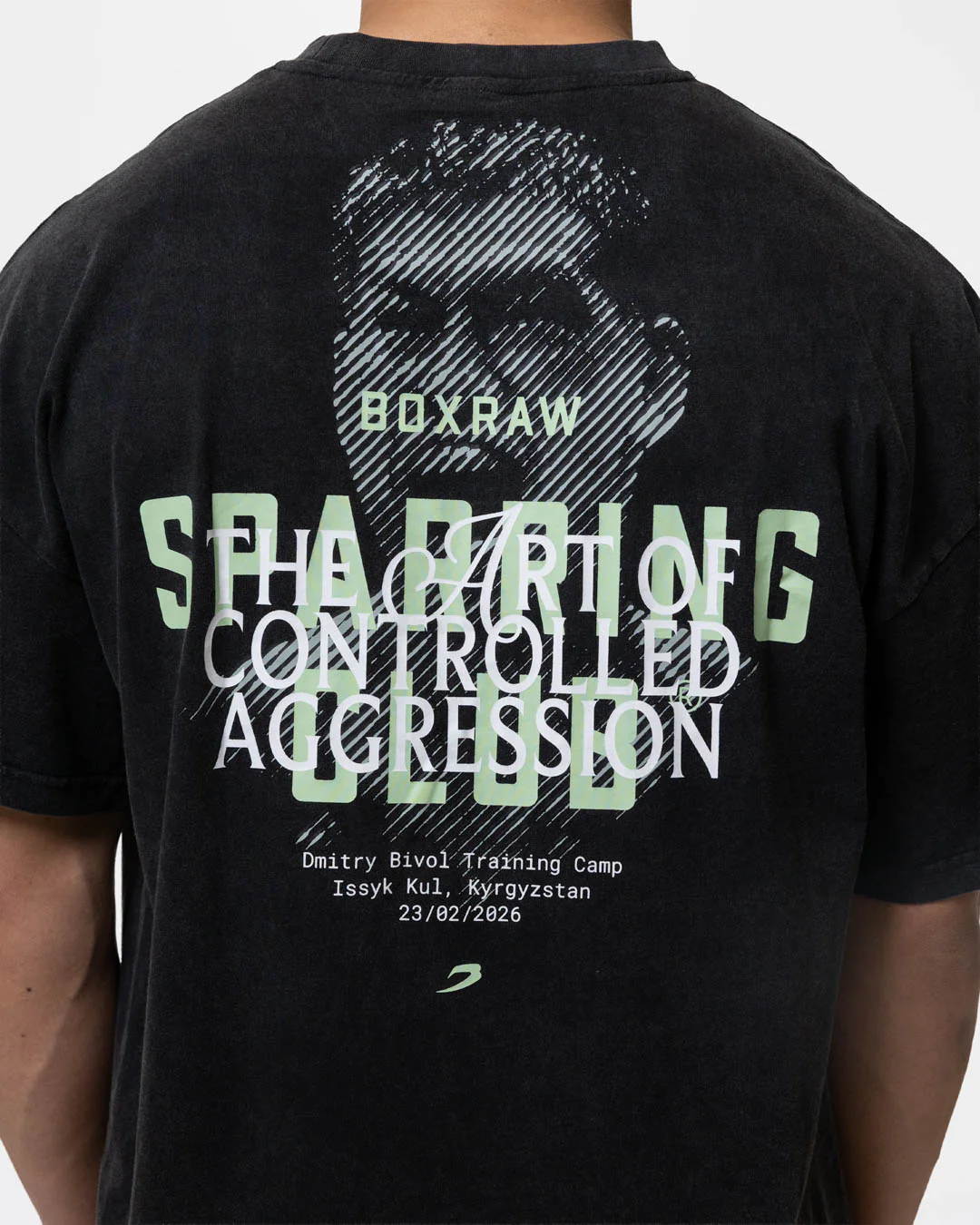 Bivol x Sparring Club Oversized T-Shirt - Washed Black - Image 11