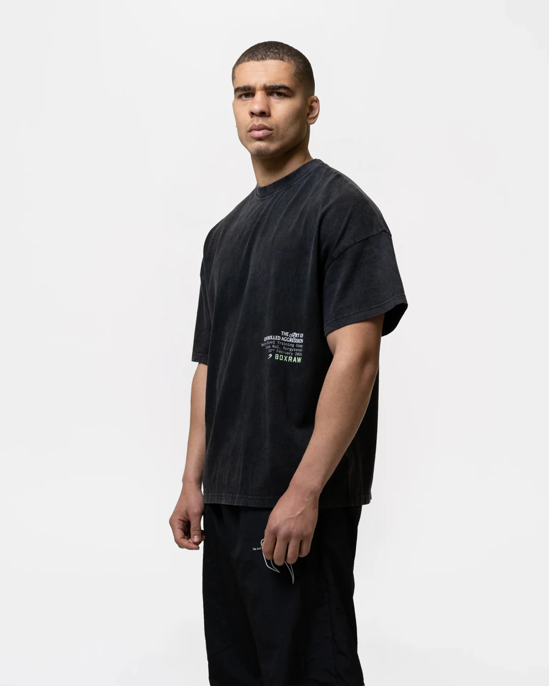 Bivol x Sparring Club Oversized T-Shirt - Washed Black - Image 5