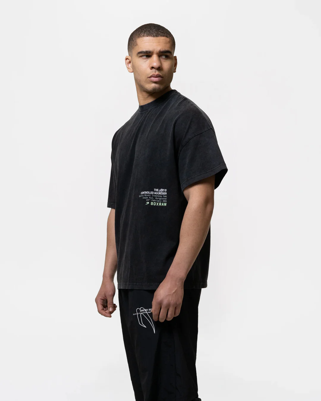 Bivol x Sparring Club Oversized T-Shirt - Washed Black - Image 7