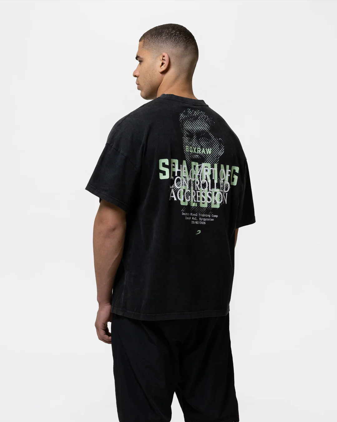 Bivol x Sparring Club Oversized T-Shirt - Washed Black - Image 9
