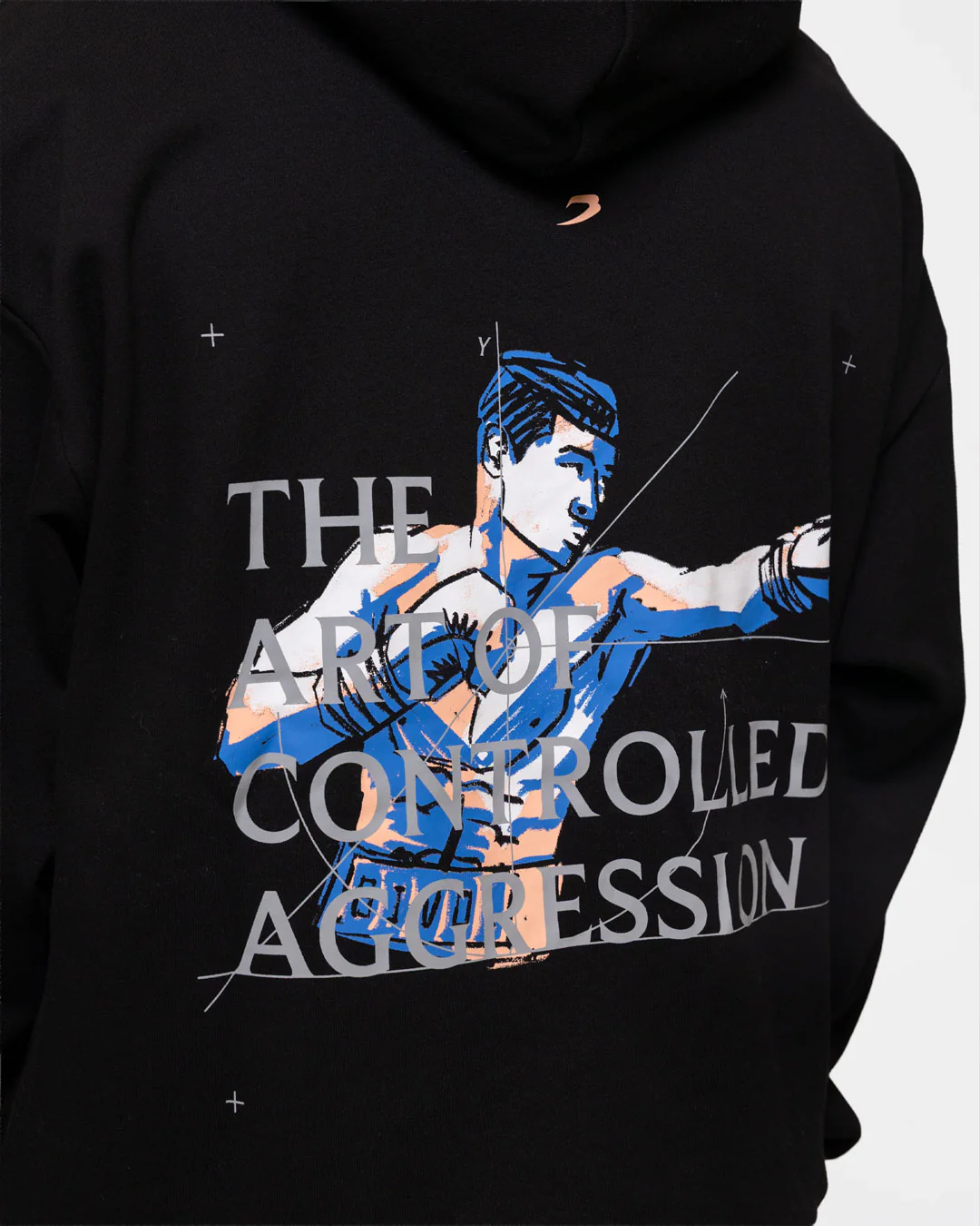 Bivol x BOXRAW Controlled Aggression Oversized Hoodie - Black - Image 10