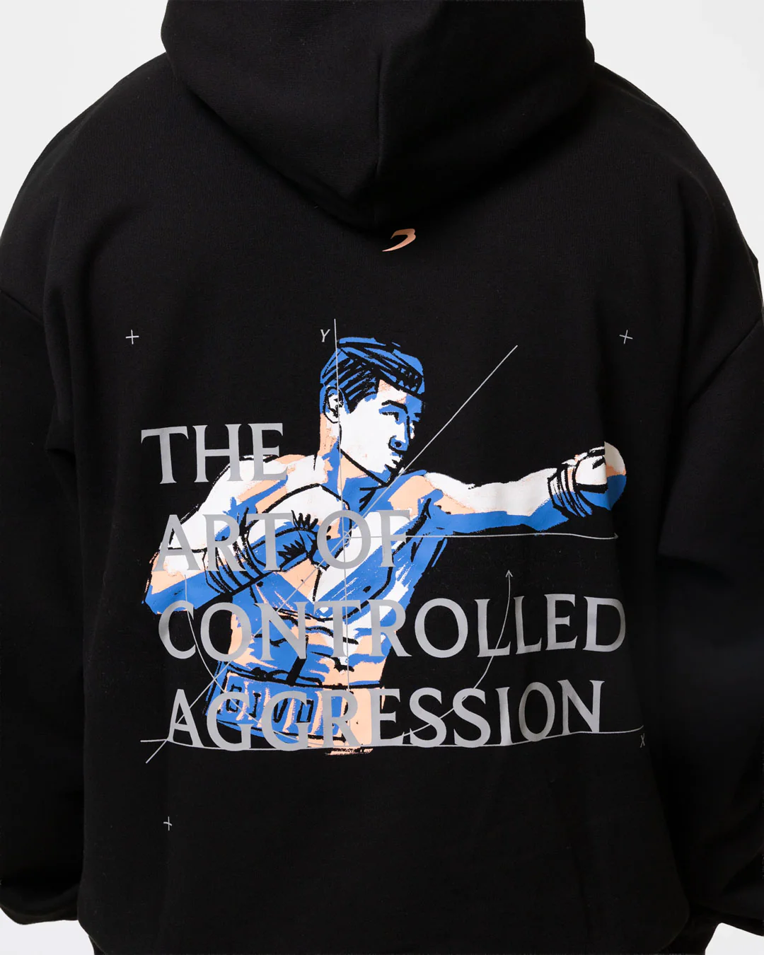 Bivol x BOXRAW Controlled Aggression Oversized Hoodie - Black - Image 12