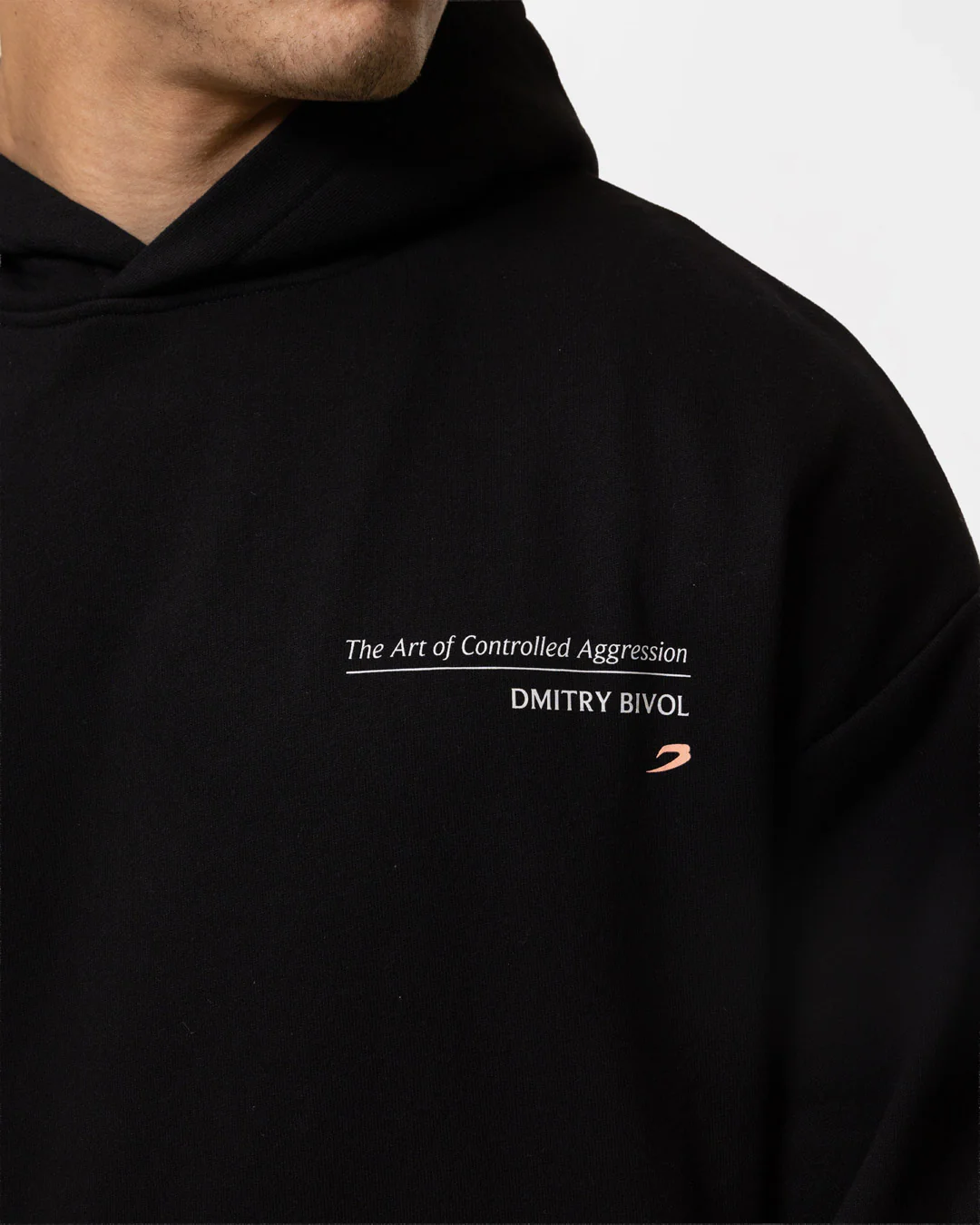 Bivol x BOXRAW Controlled Aggression Oversized Hoodie - Black - Image 13
