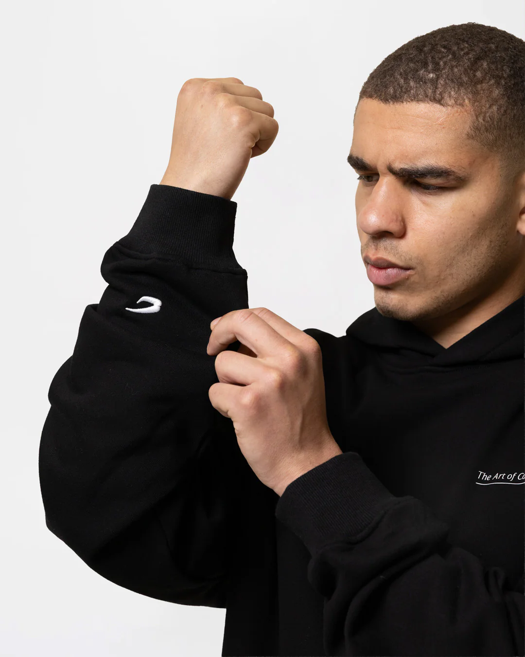 Bivol x BOXRAW Controlled Aggression Oversized Hoodie - Black - Image 16