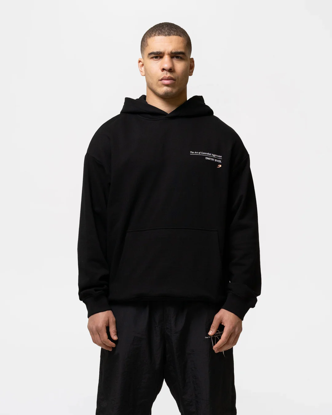 Bivol x BOXRAW Controlled Aggression Oversized Hoodie - Black - Image 4