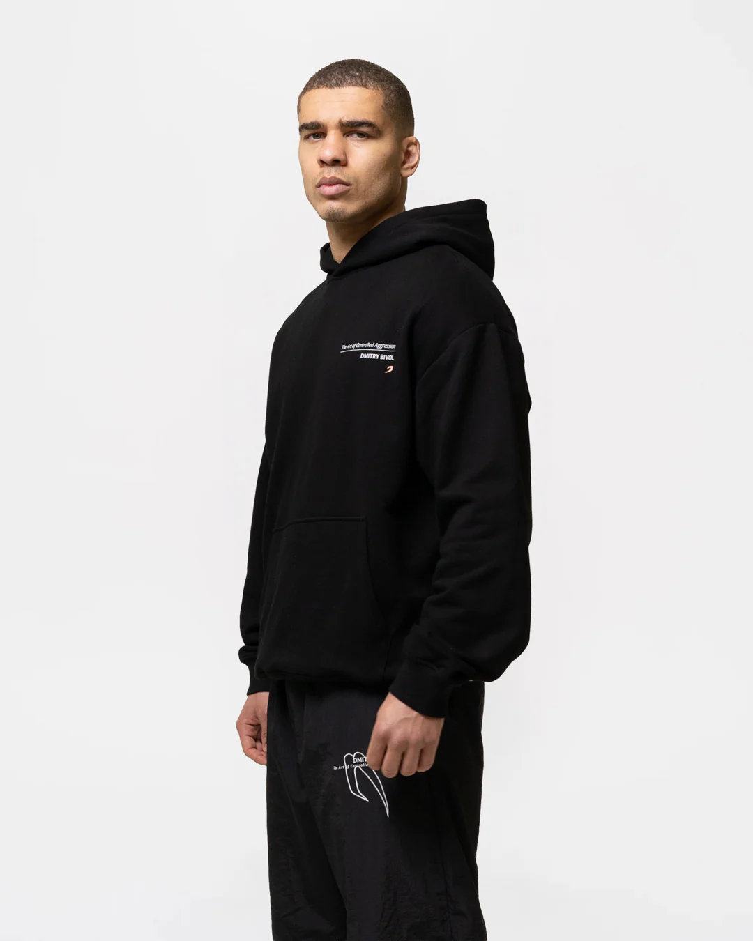 Bivol x BOXRAW Controlled Aggression Oversized Hoodie - Black - Image 5