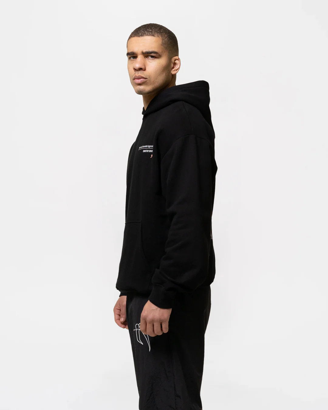 Bivol x BOXRAW Controlled Aggression Oversized Hoodie - Black - Image 6