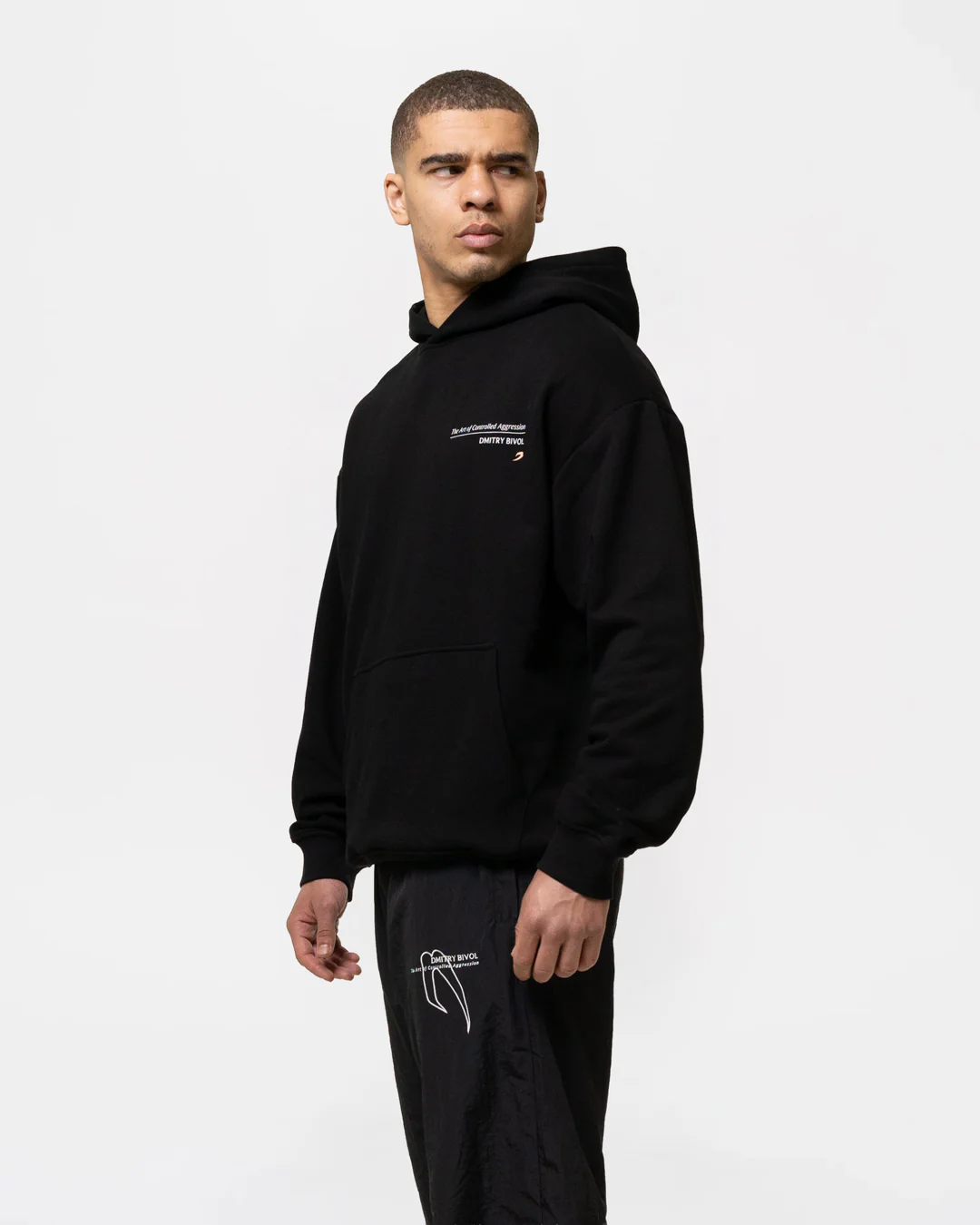 Bivol x BOXRAW Controlled Aggression Oversized Hoodie - Black - Image 7