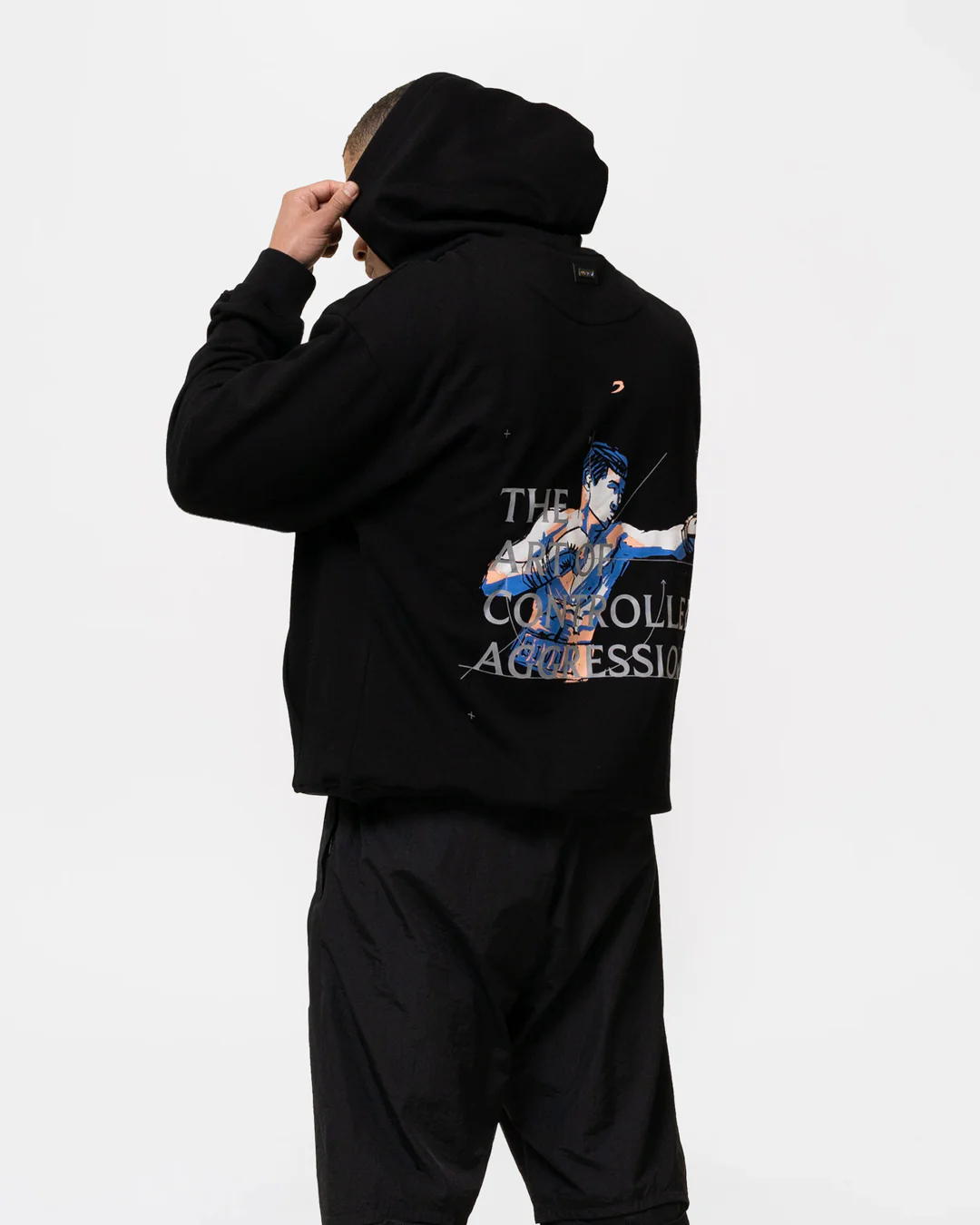 Bivol x BOXRAW Controlled Aggression Oversized Hoodie - Black - Image 8