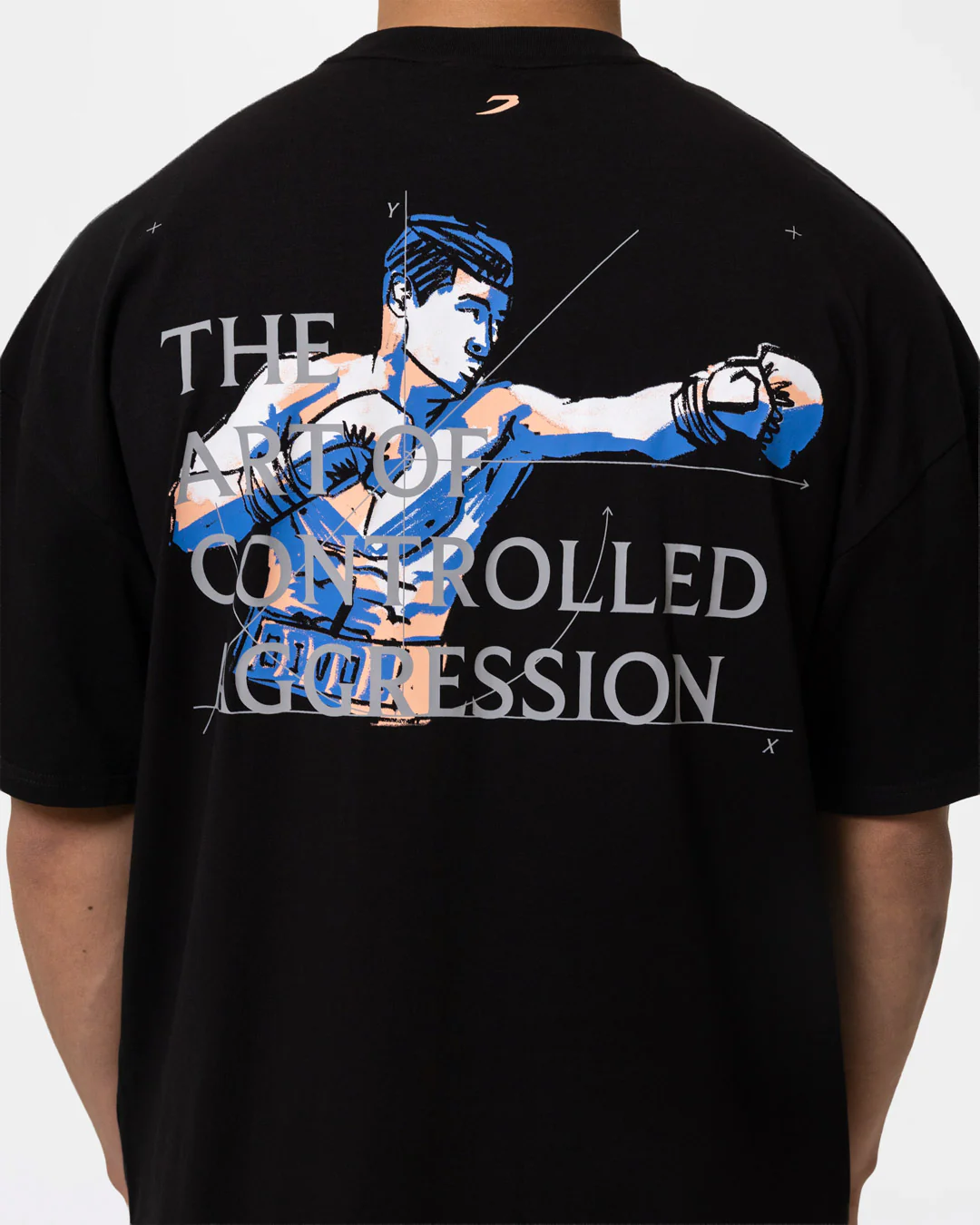 Bivol x BOXRAW Controlled Aggression Oversized T-Shirt - Black - Image 11