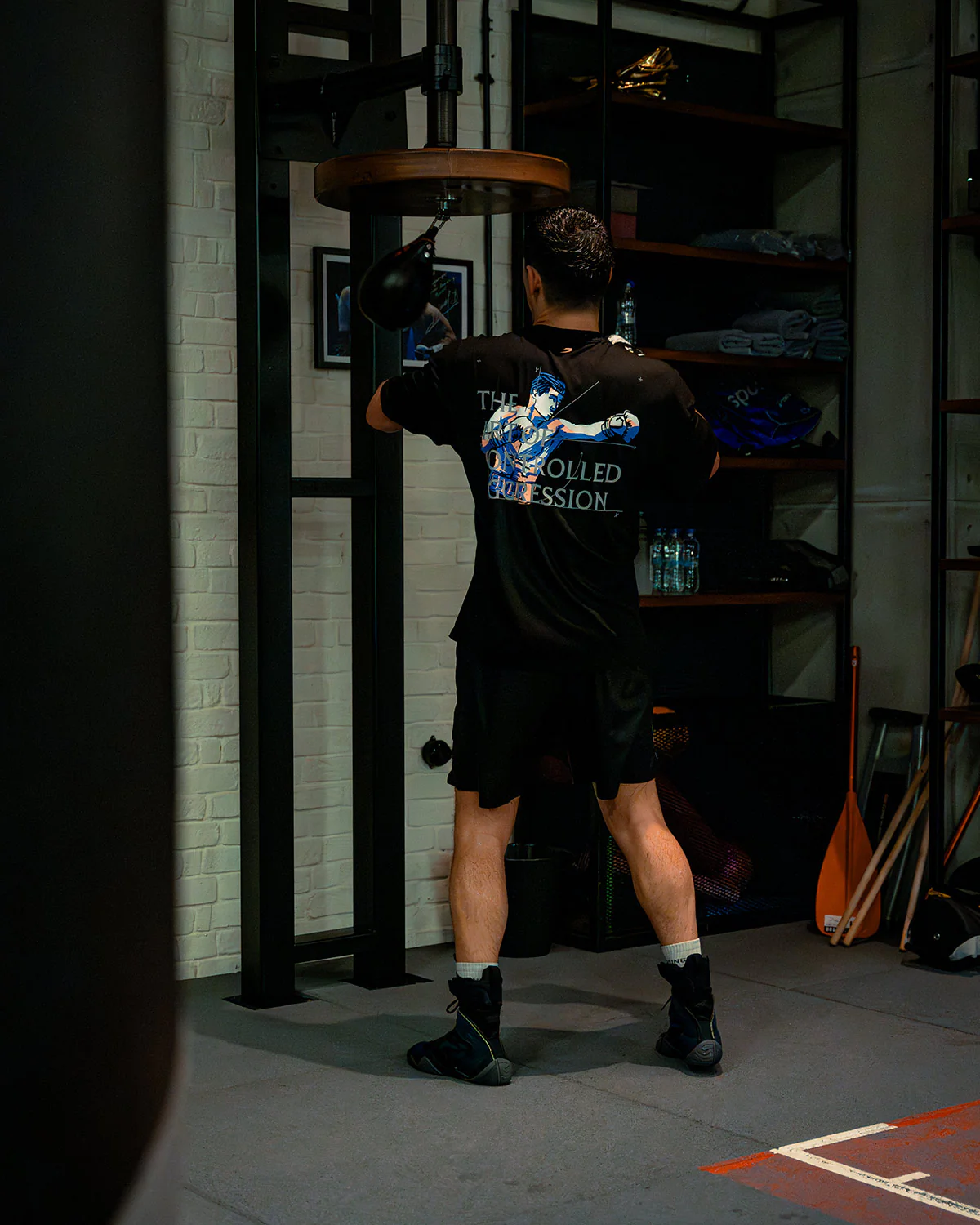 Bivol x BOXRAW Controlled Aggression Oversized T-Shirt - Black - Image 3