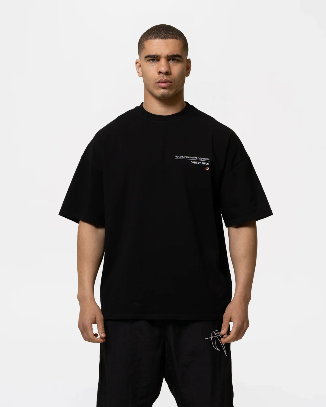 Bivol x BOXRAW Controlled Aggression Oversized T-Shirt - Black - Image 4