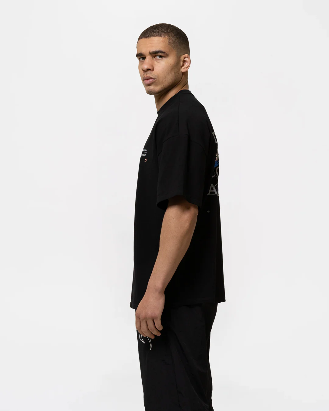 Bivol x BOXRAW Controlled Aggression Oversized T-Shirt - Black - Image 6