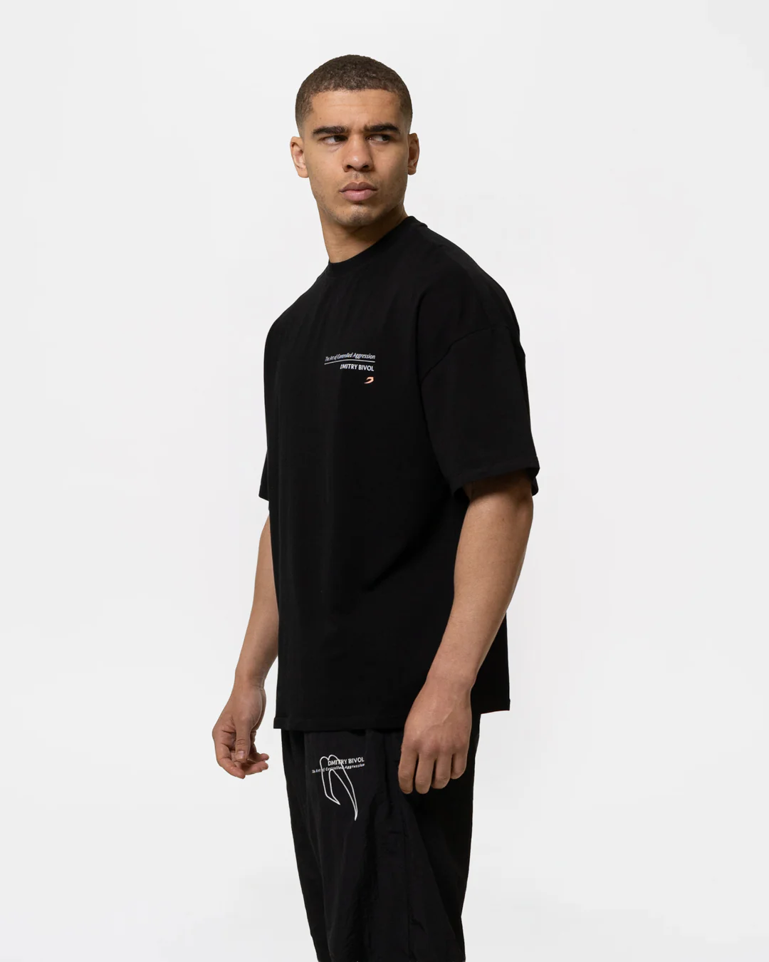 Bivol x BOXRAW Controlled Aggression Oversized T-Shirt - Black - Image 7
