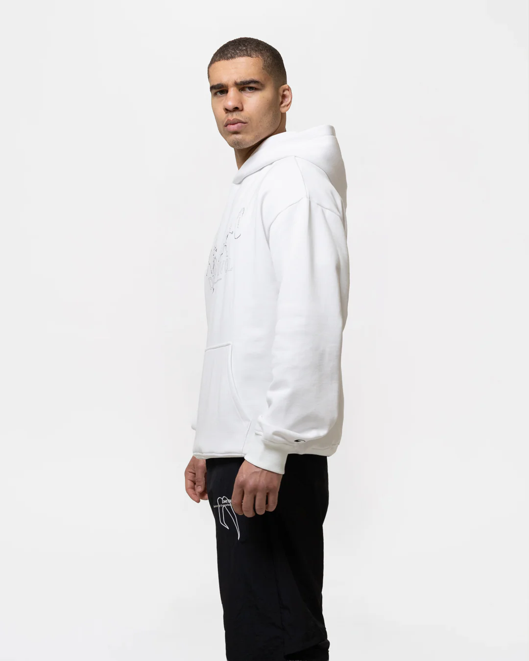 Bivol x BOXRAW Pendulum Oversized Hoodie - White - Image 4