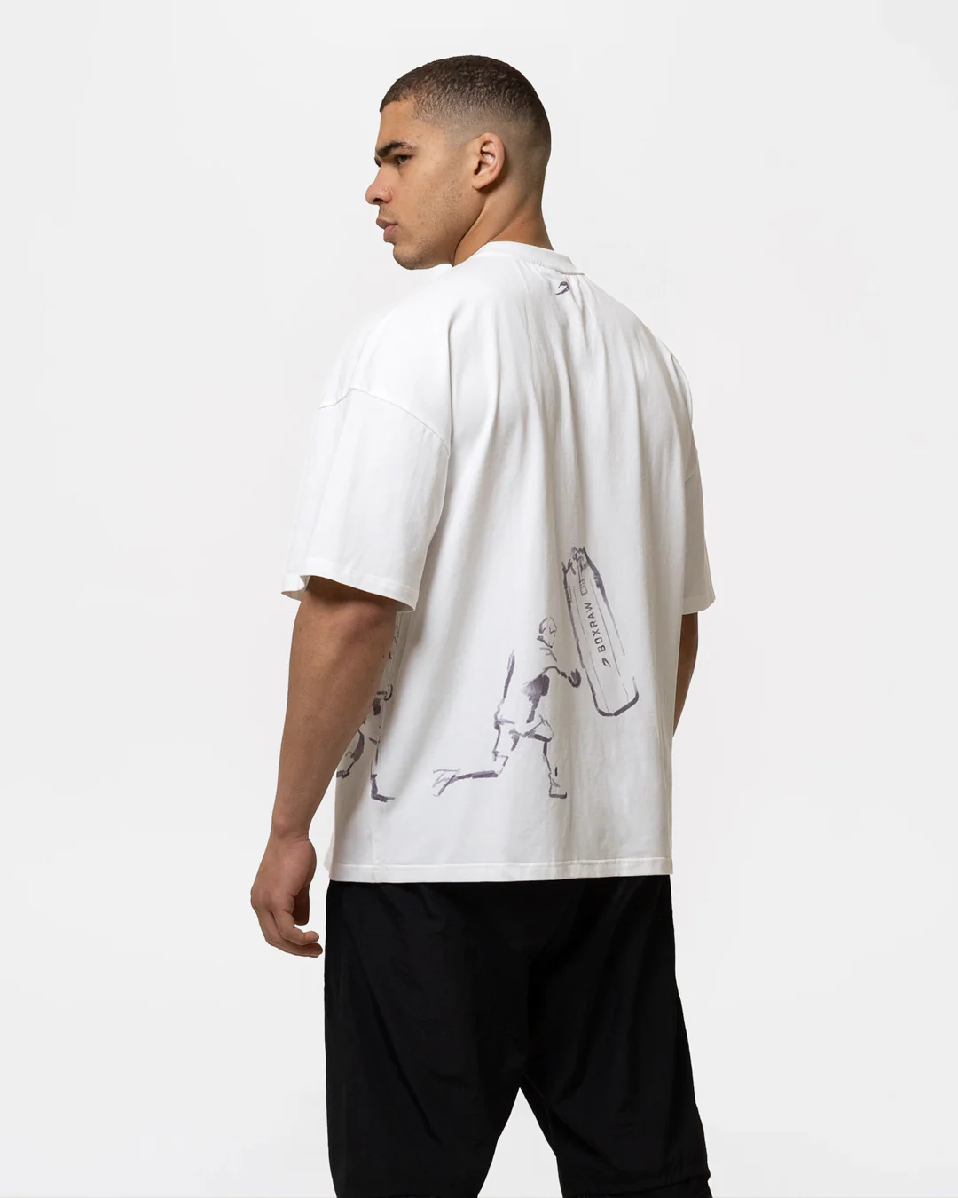 Bivol x BOXRAW Pendulum Oversized T-Shirt - White - Image 7