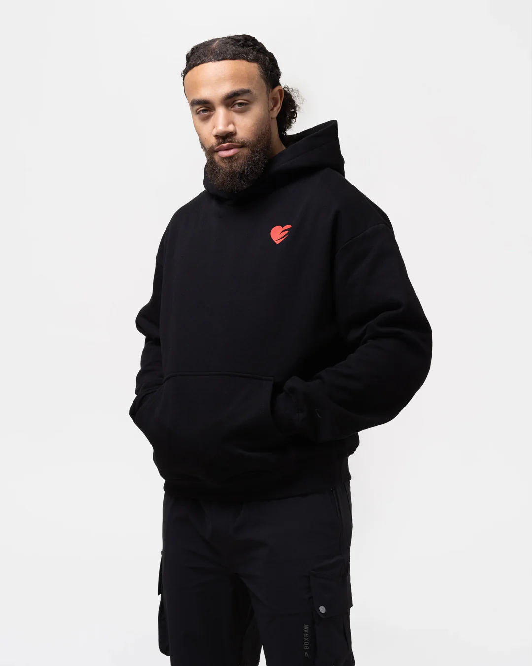 Boxing is Love Oversized Hoodie - Black - Image 4