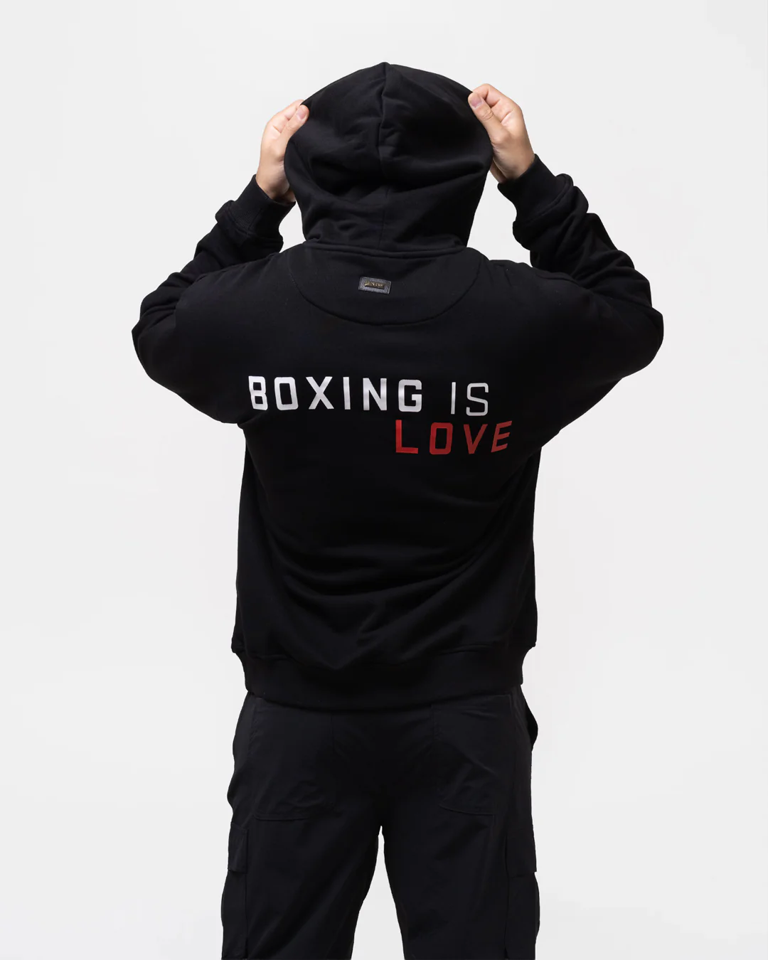Boxing is Love Oversized Hoodie - Black - Image 7