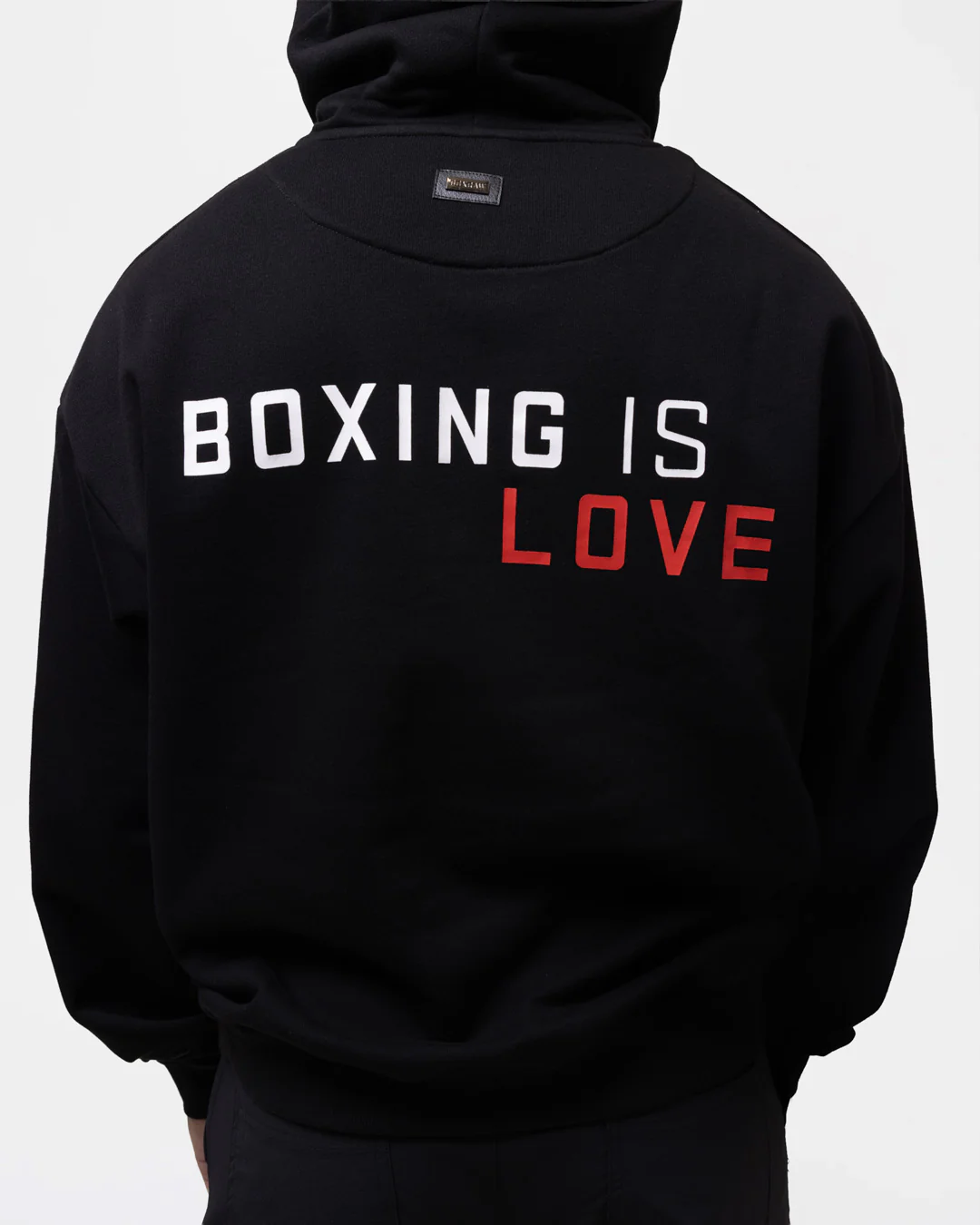 Boxing is Love Oversized Hoodie - Black - Image 8