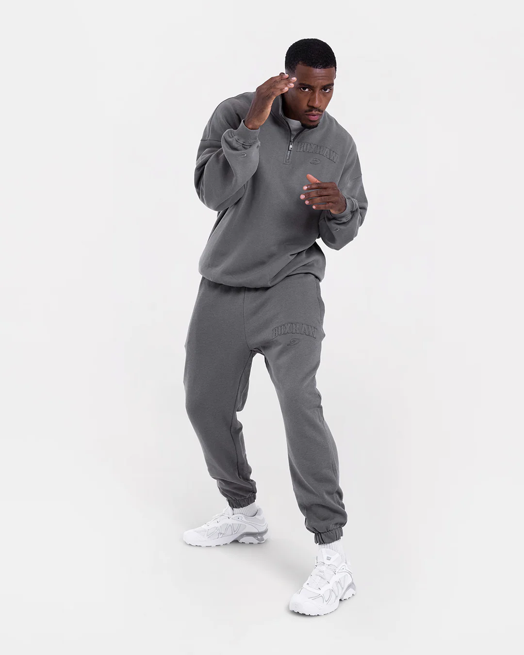 East Street 1/4 Zip - Distressed Grey - Image 3