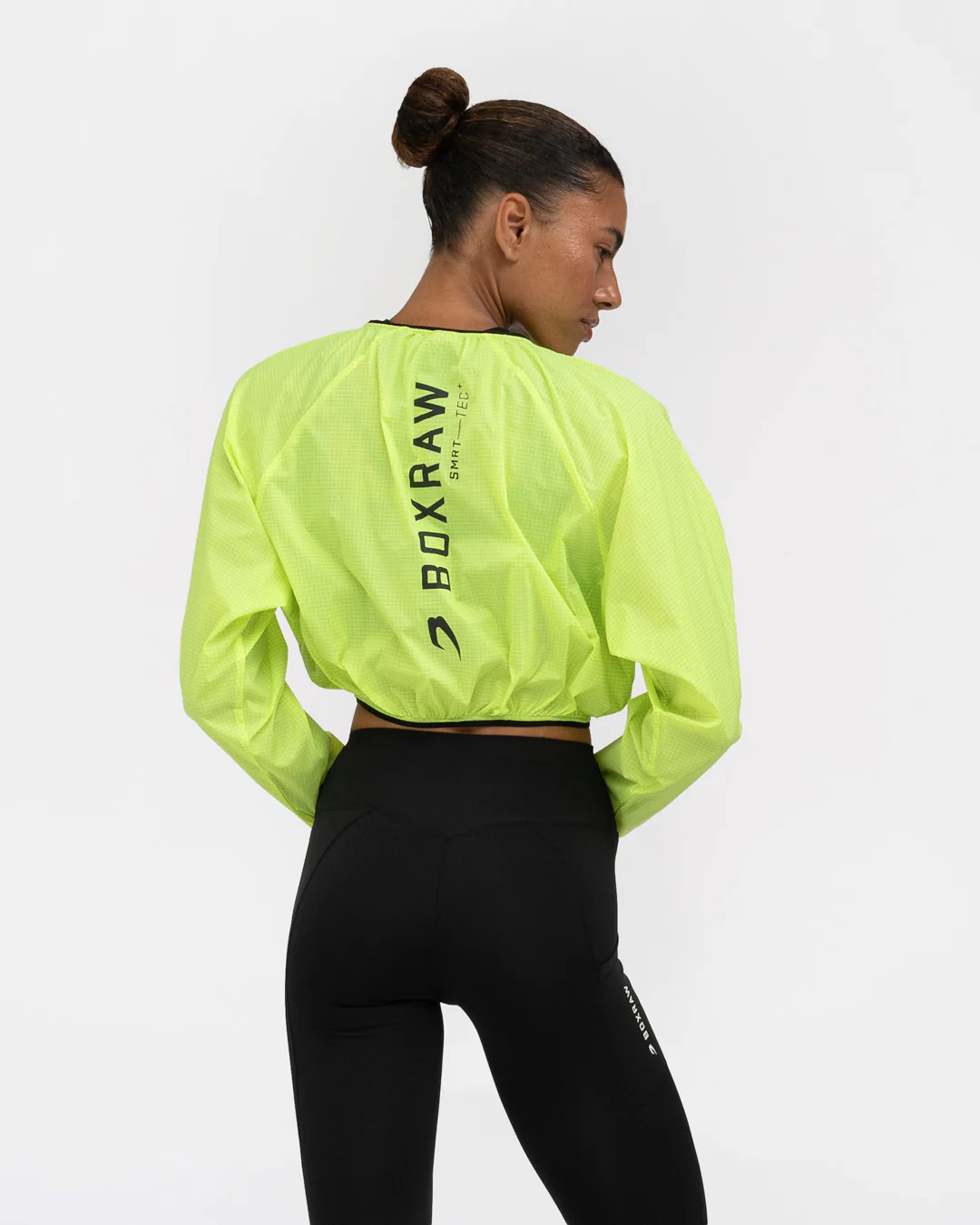 Genaro Cropped Windbreaker Crew - Neon Yellow - Image 3