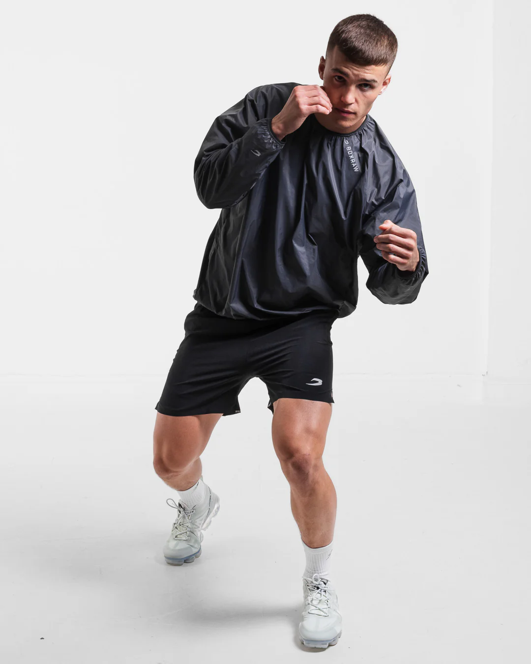 Genaro Oversized Windbreaker Crew - Charcoal - Image 4