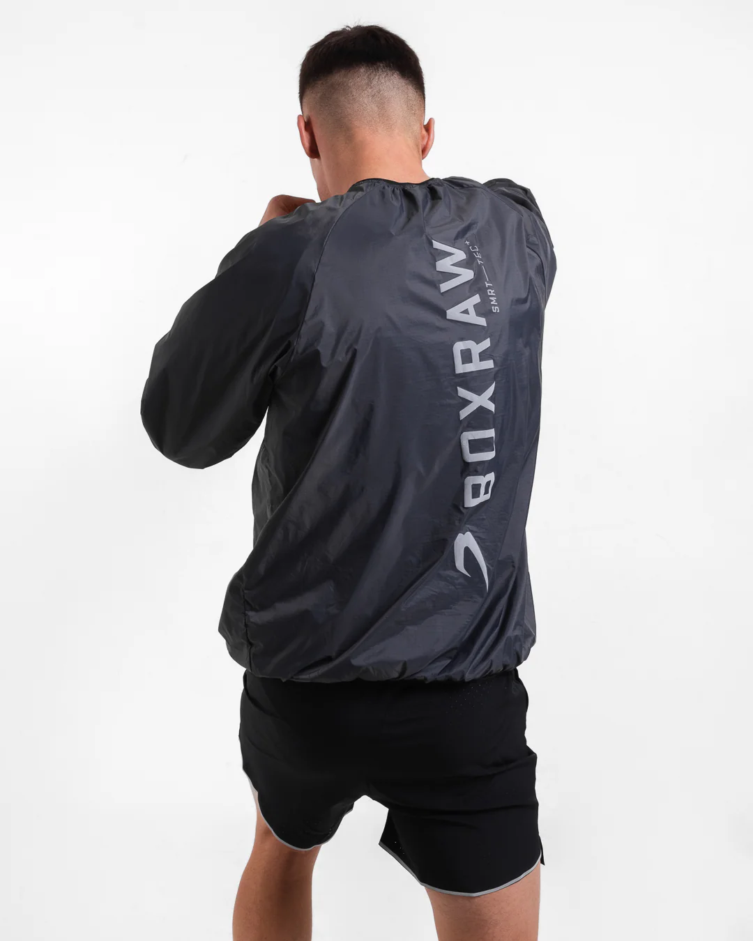 Genaro Oversized Windbreaker Crew - Charcoal - Image 8