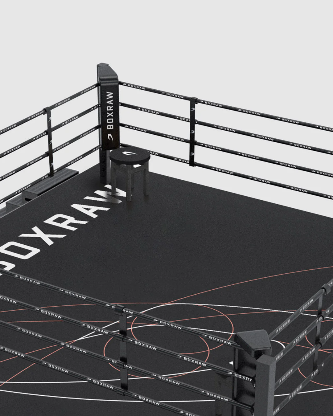 BOXRAW 36" Competition Boxing Ring - Black/Golden Ratio - Image 2