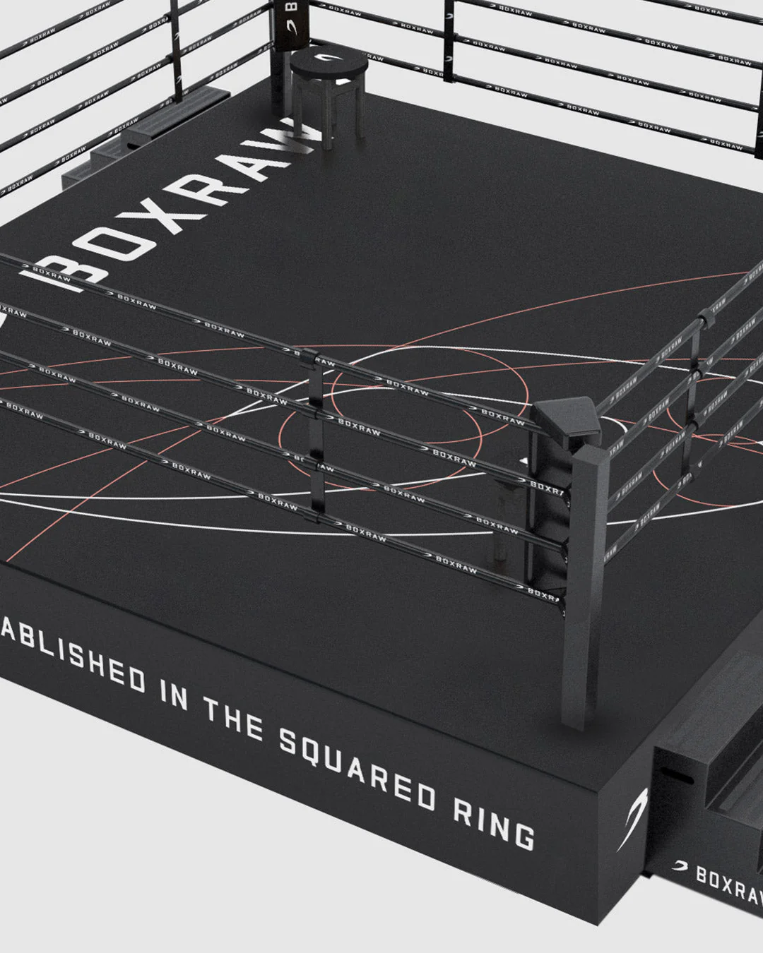 BOXRAW 36" Competition Boxing Ring - Black/Golden Ratio - Image 4