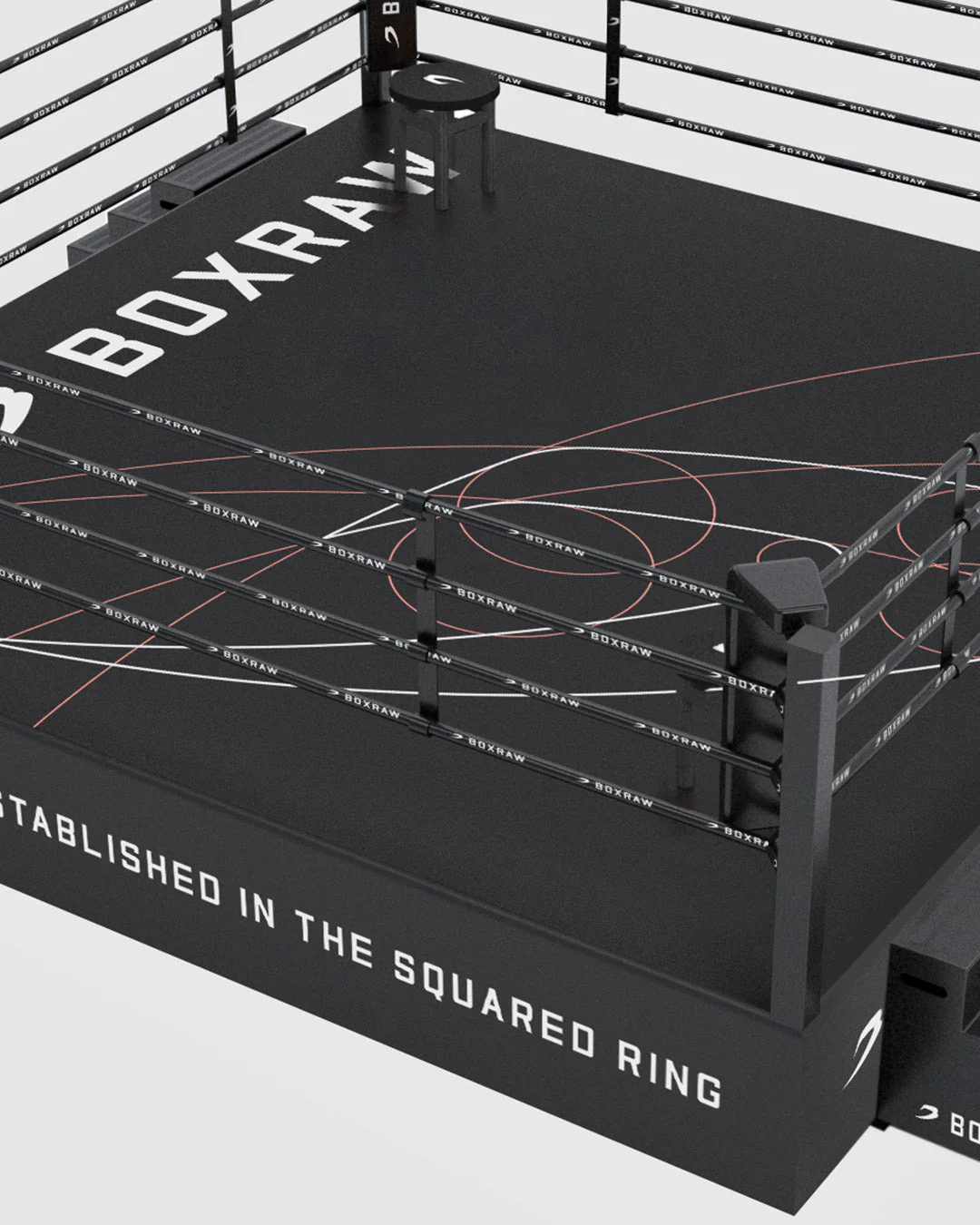 BOXRAW 36" Pro Training Boxing Ring - Black/Golden Ratio - Image 4