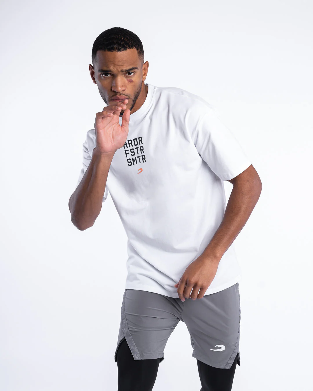 HRDR FSTR SMTR Oversized T-Shirt - White - Image 4