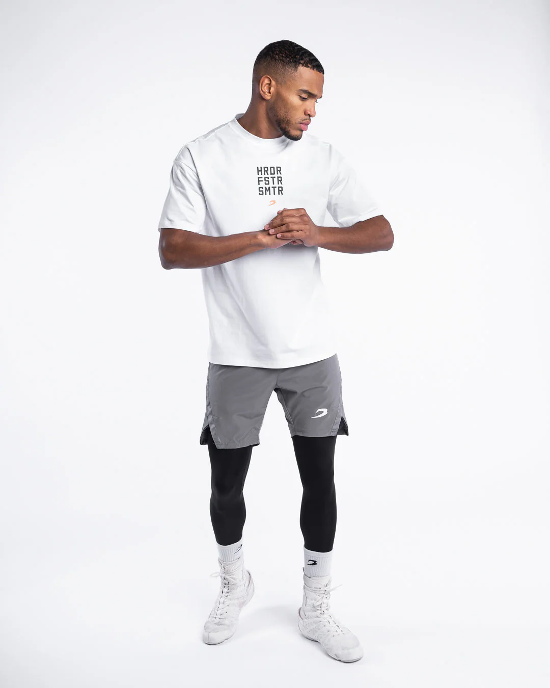 HRDR FSTR SMTR Oversized T-Shirt - White - Image 8
