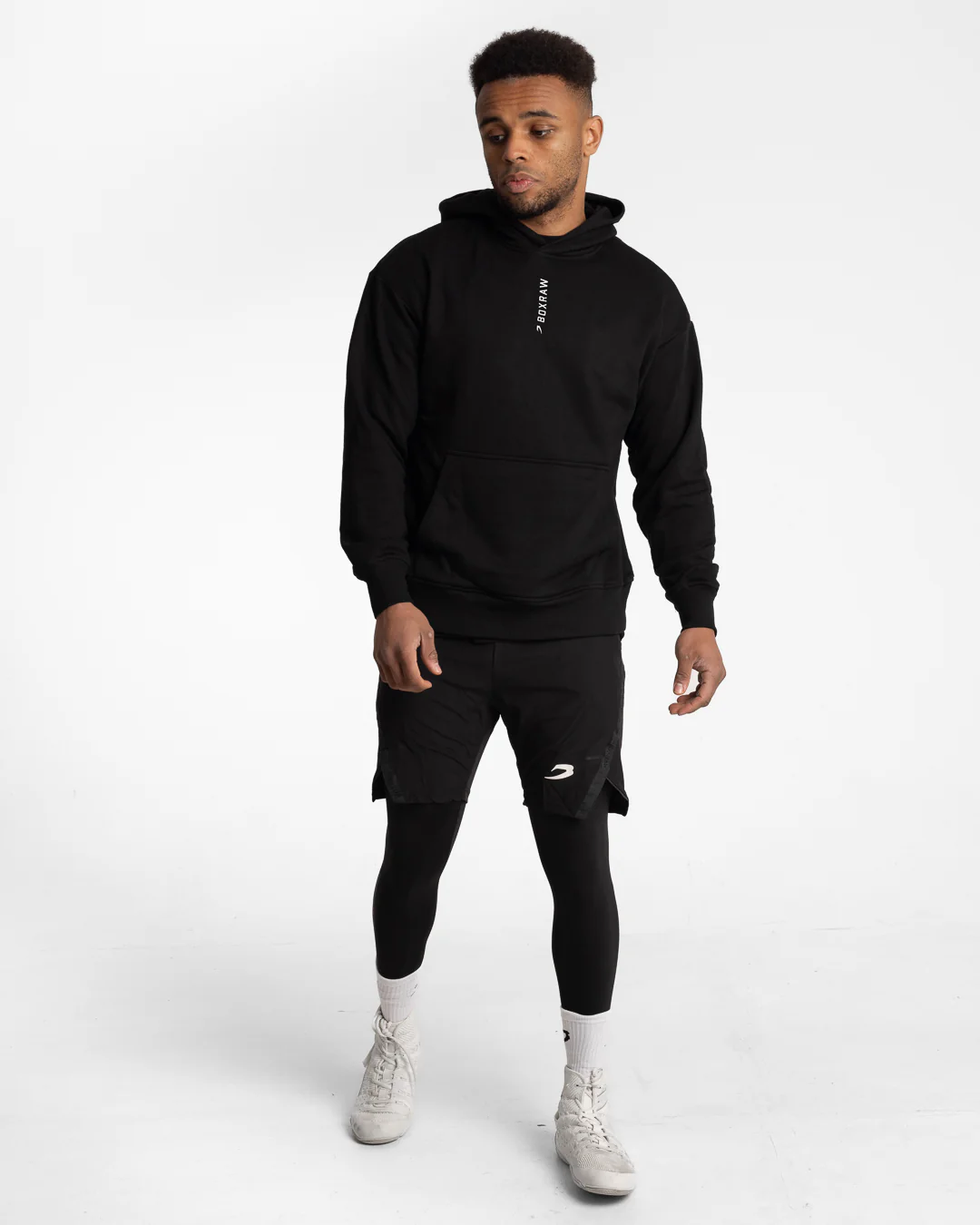Lineal Oversized Hoodie - Black - Image 10
