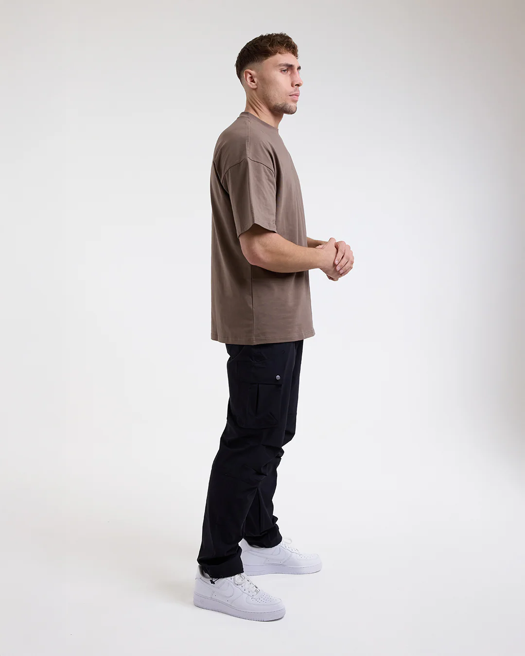 Lineal Oversized T-Shirt - Mocha - Image 2