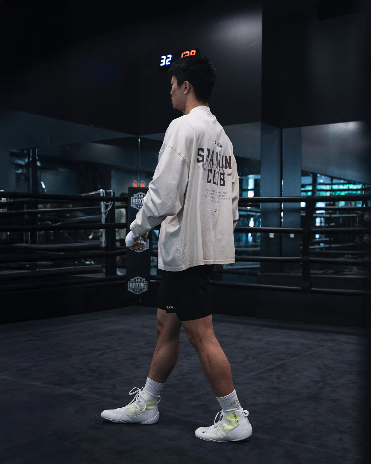 Nakatani x Sparring Club Long Sleeve T-Shirt - Washed Beige - Image 3