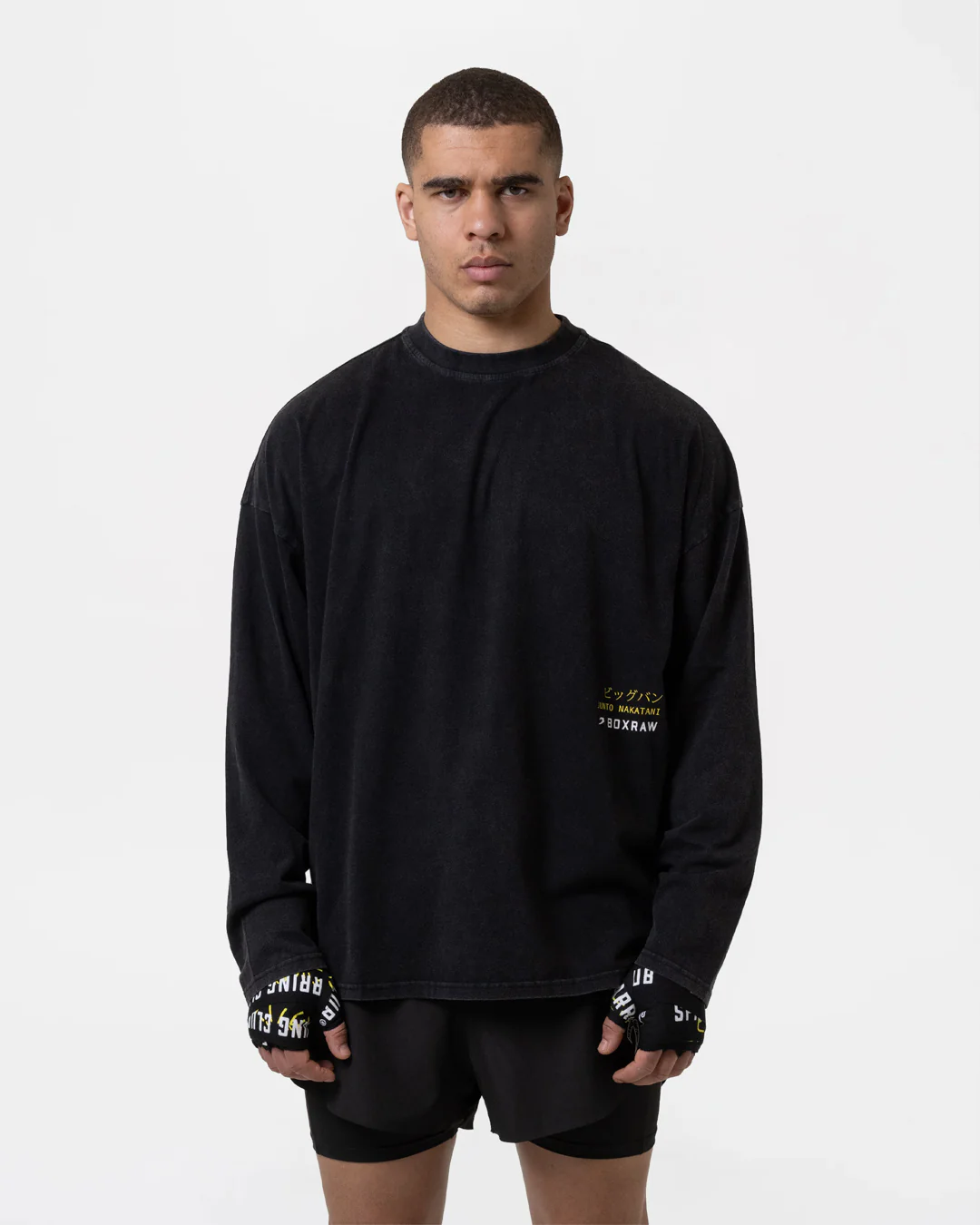 Nakatani x Sparring Club Long Sleeve T-Shirt - Washed Black - Image 5