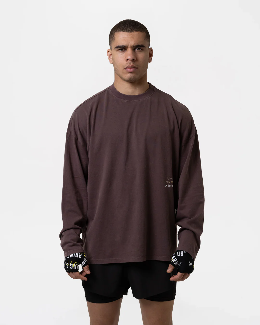 Nakatani x Sparring Club Long Sleeve T-Shirt - Washed Brown - Image 5