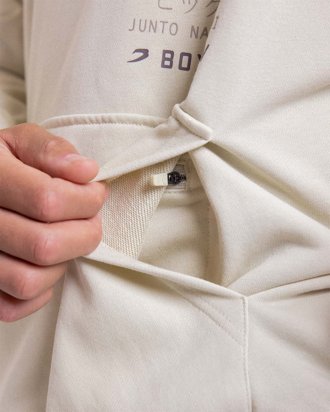 Nakatani x Sparring Club Oversized Hoodie - Washed Beige - Image 8