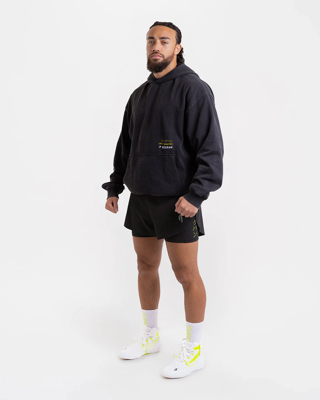 Nakatani x Sparring Club Oversized Hoodie - Washed Black - Image 3