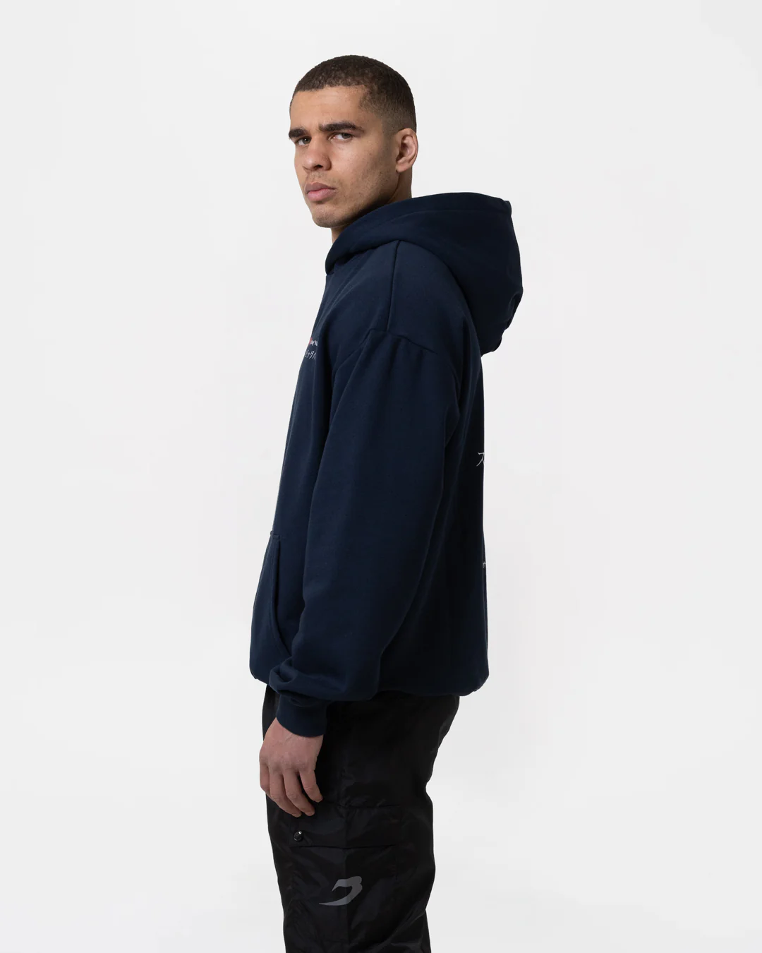 Nakatani x BOXRAW Oversized Hoodie - Navy - Image 5