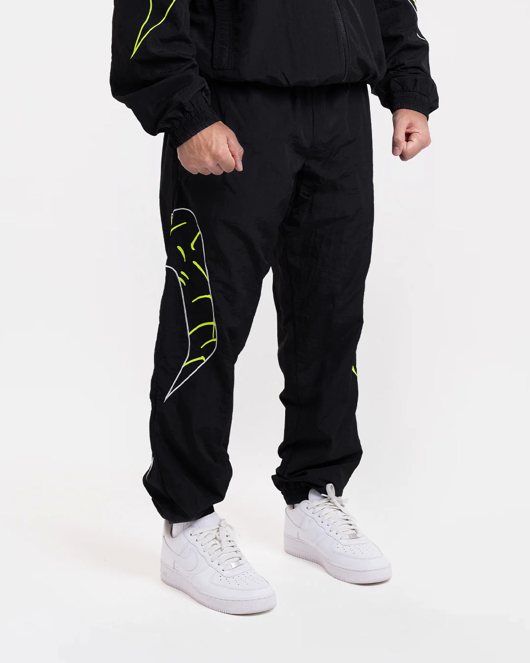 Nakatani x BOXRAW Track Bottoms - Black/Yellow