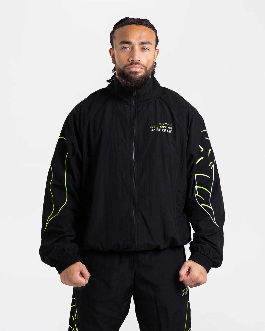 Nakatani x BOXRAW Track Jacket - Black/Yellow - Image 4