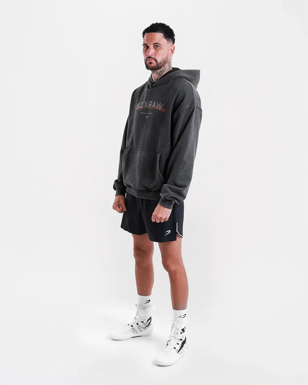 Poetry In Motion Oversized Hoodie - Washed Black - Image 2