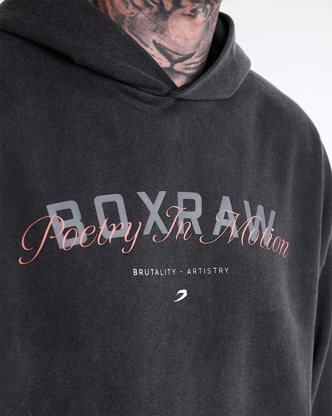 Poetry In Motion Oversized Hoodie - Washed Black - Image 5