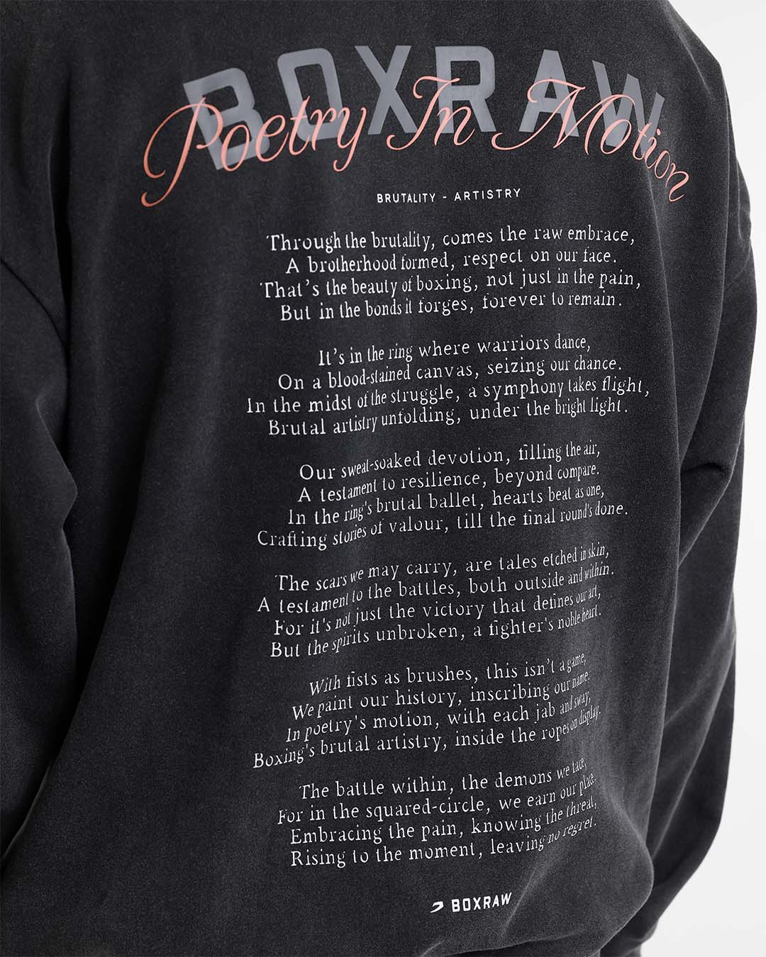 Poetry In Motion Oversized Hoodie - Washed Black - Image 9
