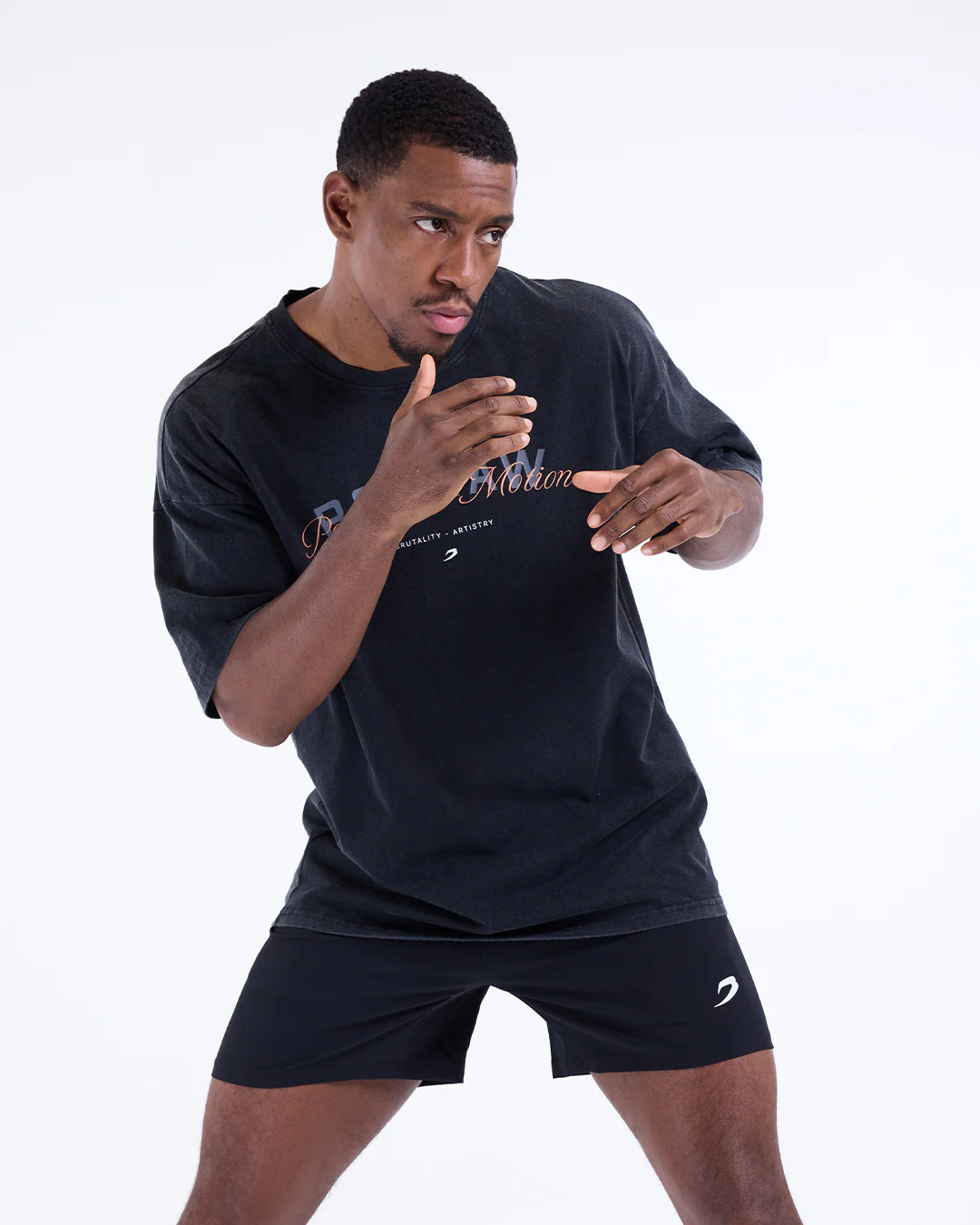 Poetry In Motion Oversized T-Shirt - Washed Black - Image 5
