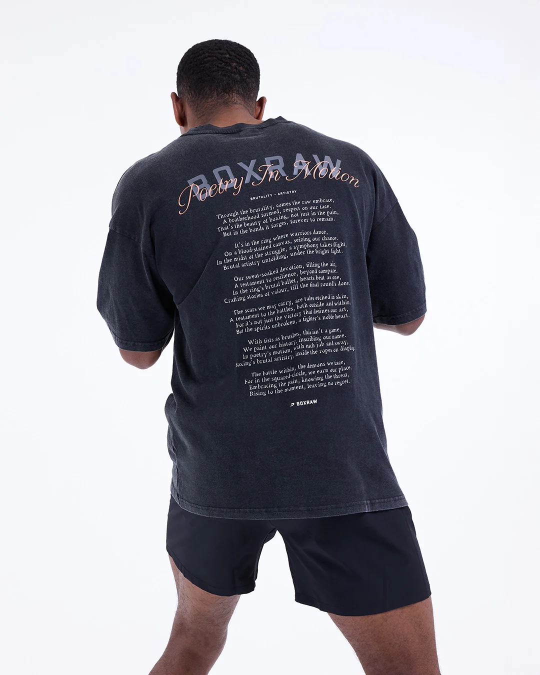 Poetry In Motion Oversized T-Shirt - Washed Black - Image 6