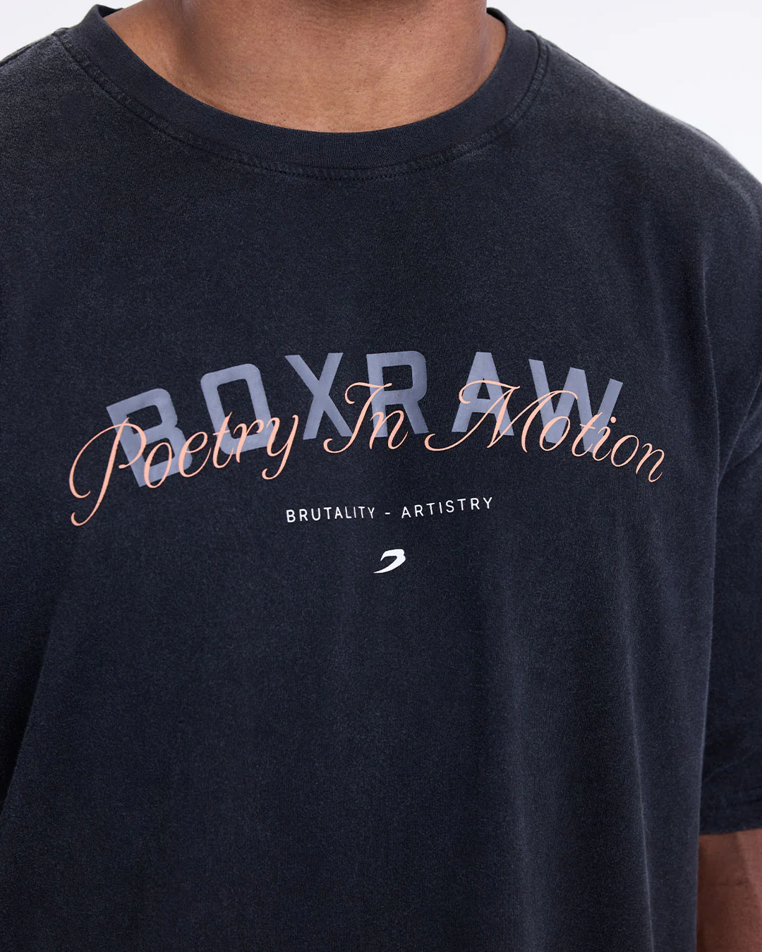 Poetry In Motion Oversized T-Shirt - Washed Black - Image 7